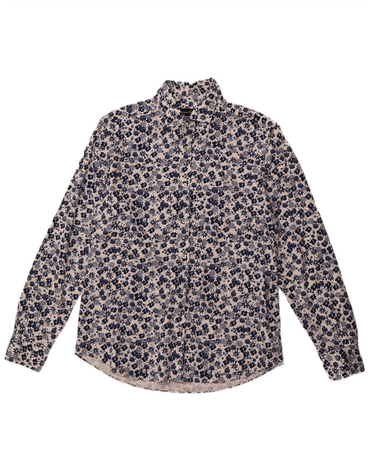 Ανδρικό πουκάμισο Massimo Dutti Μεγάλο Navy Blue Floral