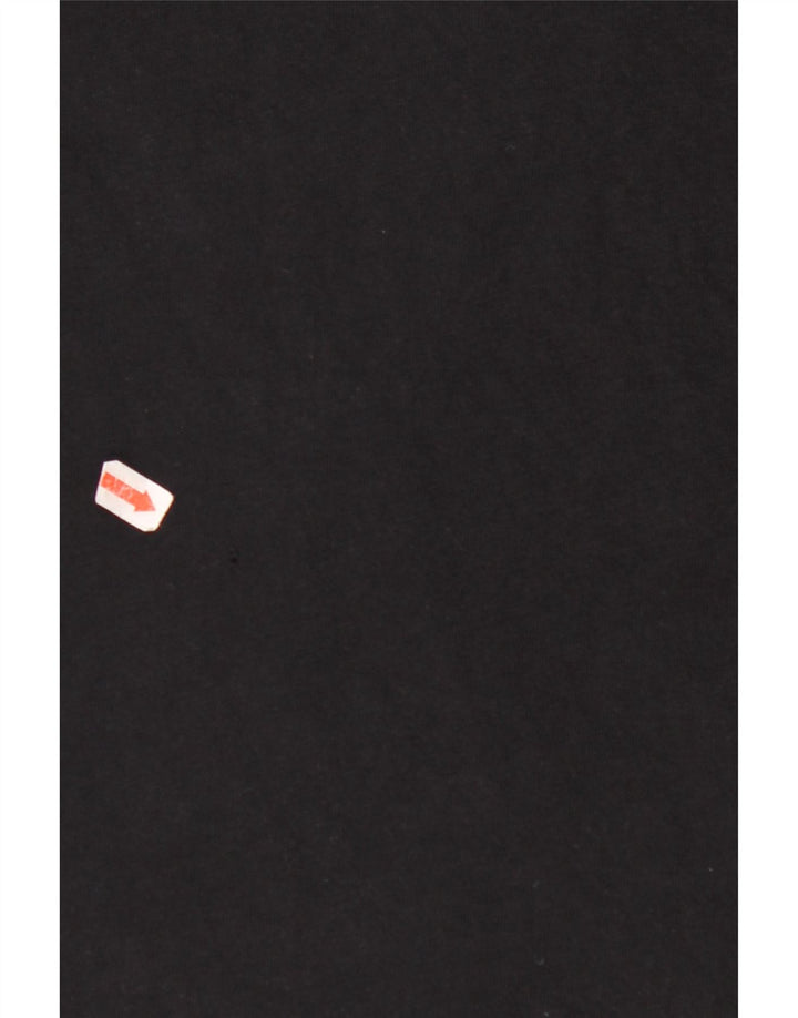 Γυναικείο γραφικό γιλέκο VINTAGE UK 12 μεσαίο μαύρο βαμβακερό