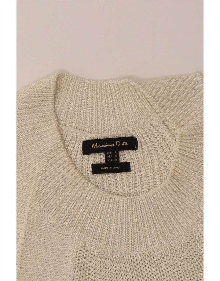 Massimo Dutti Γυναικείο Knit Halter Top 10 Small Off White