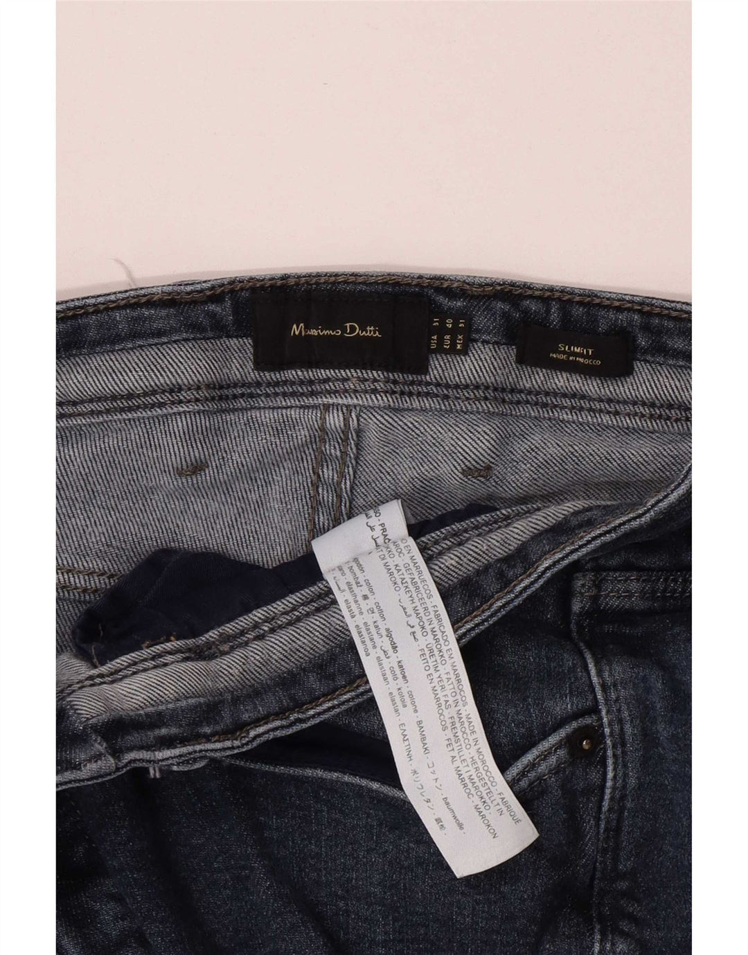 Massimo Dutti Ανδρικό Slim Jeans W31 L29 Μπλε βαμβακερό