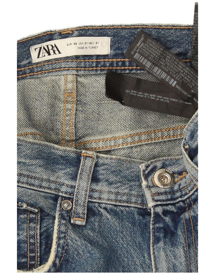 Ανδρικό Zara Distressed Cropped Jeans EU 40 Medium W31 L26 Blue Cotton