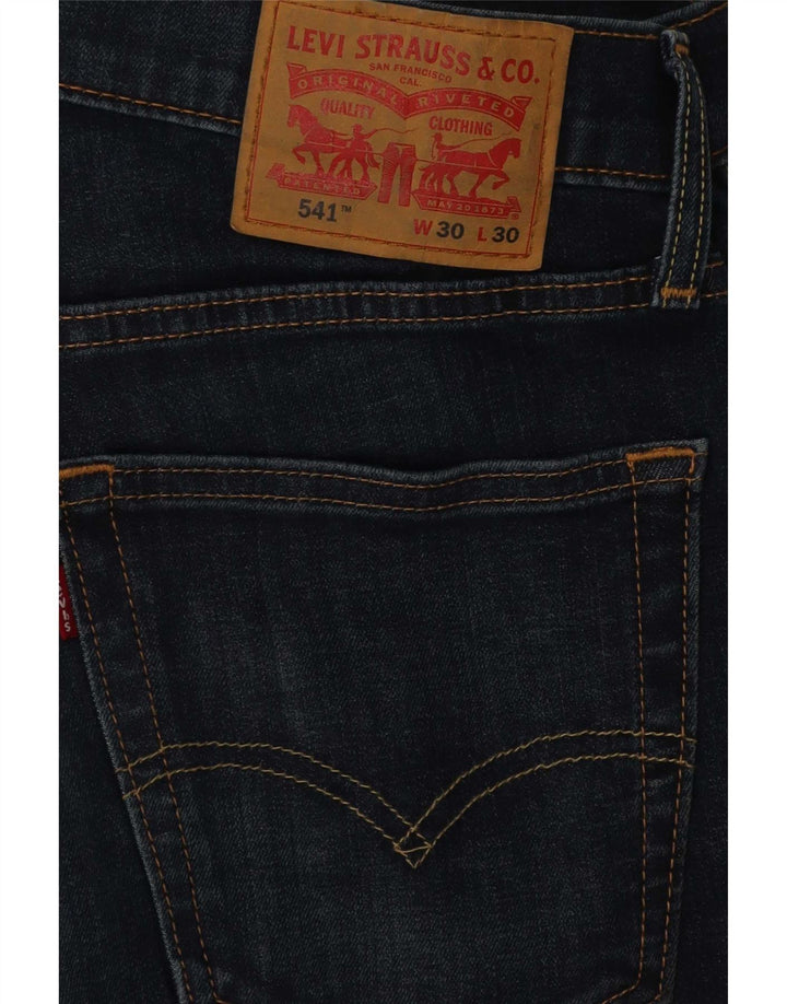 Levi's Mens 541 Straight Jeans W30 L30 Navy Blue Cotton