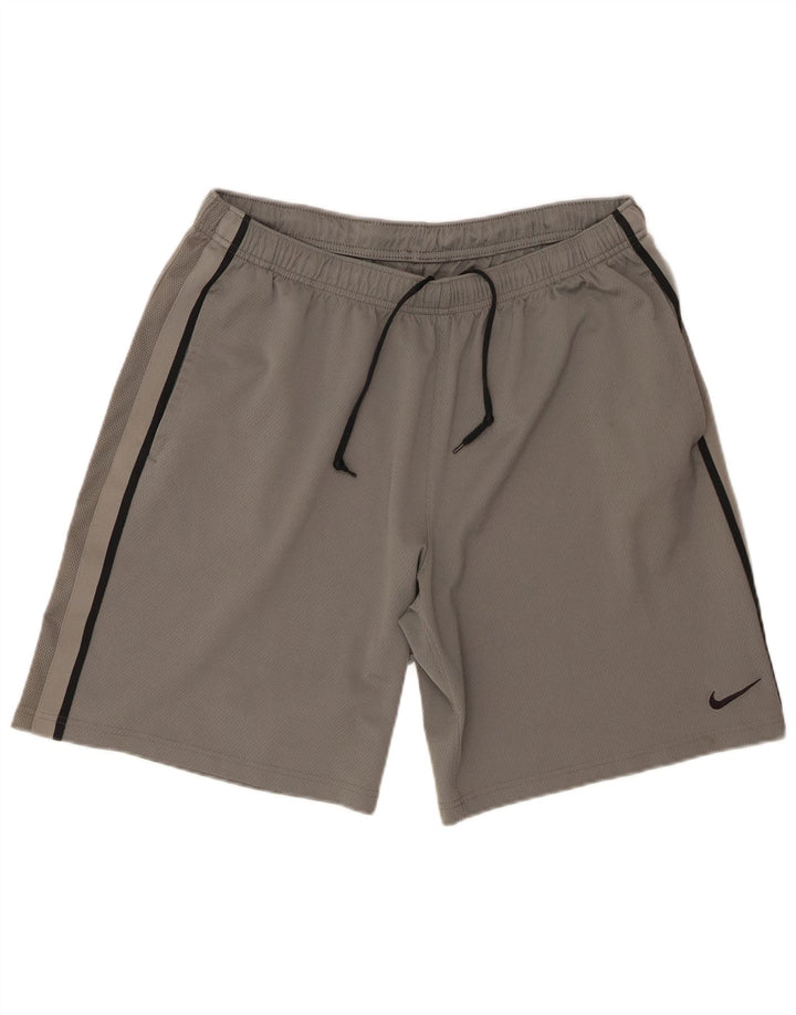 Ανδρικό αθλητικό σορτς Nike με μεγάλο γκρι ριγέ πολυεστέρα