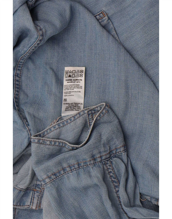 Marks & Spencer Γυναικείο Τζιν Πουκάμισο UK 18 XL Blue Lyocell