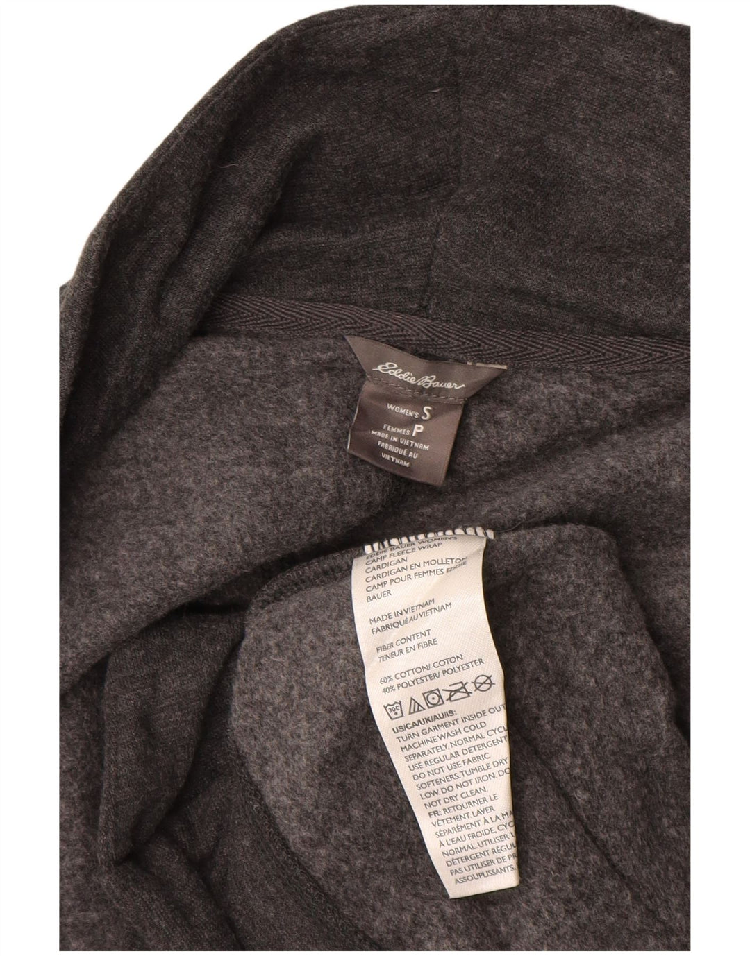 Eddie Bauer Γυναικείο ανοιχτό πουλόβερ UK 10 Small Grey Cotton