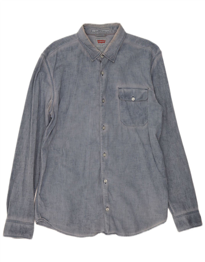 Ανδρικό πουκάμισο Levi's Modern Fit μεγάλο μπλε βαμβακερό