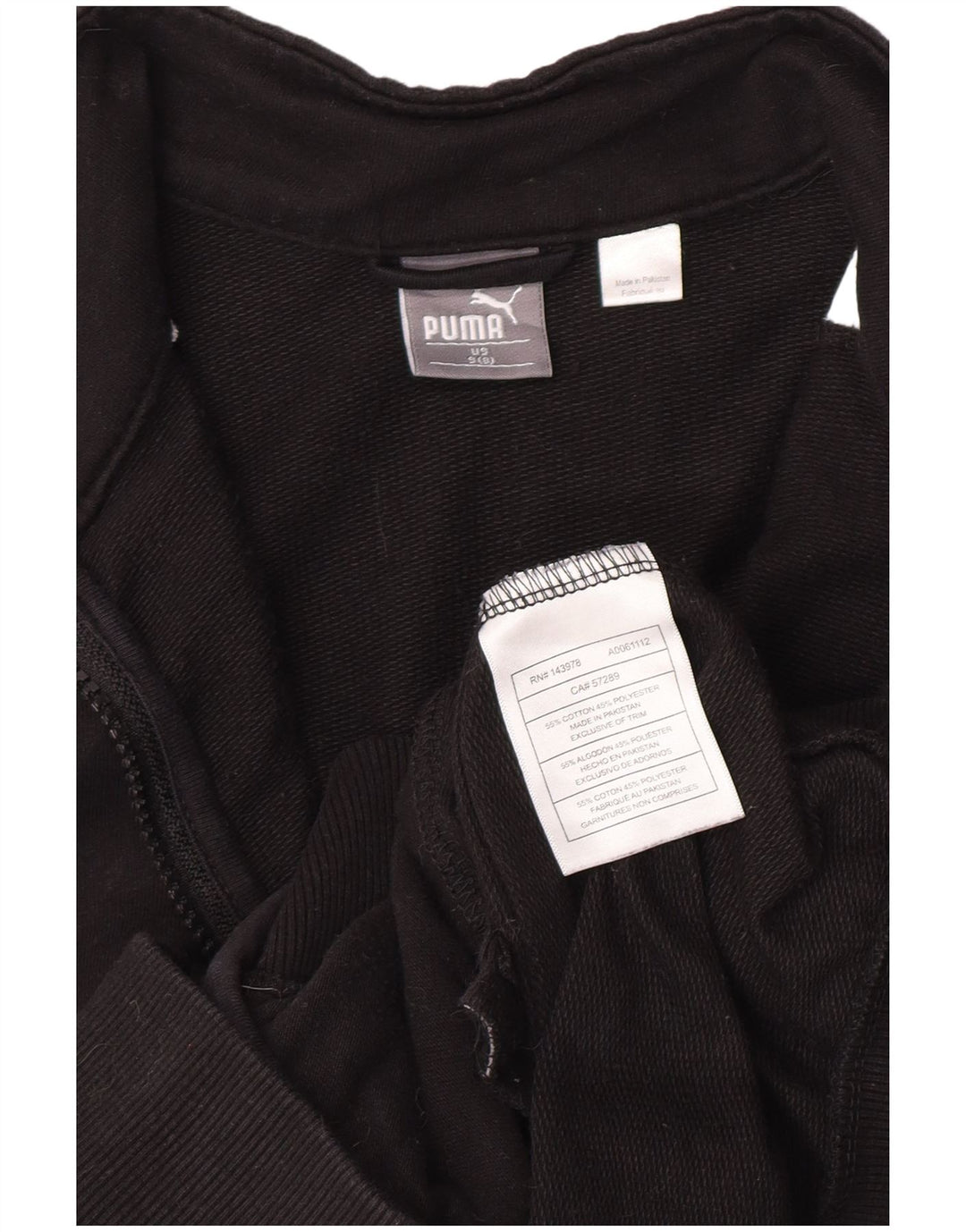 Μπουφάν Puma Boys αθλητική φόρμα 7-8 ετών Small Black Colourblock Βαμβακερό