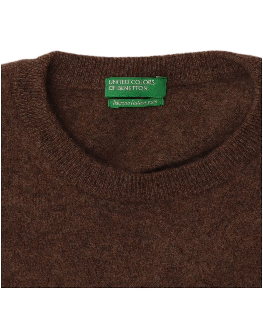 Γυναικείο πουλόβερ Benetton Crew Neck Jumper UK 12 Medium Brown