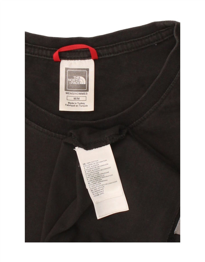 THE NORTH FACE Mens Graphic T-Shirt Top Medium Black Cotton