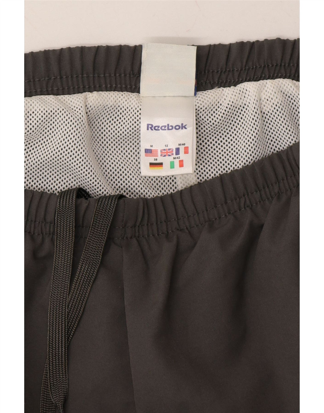 REEBOK Womens Tracksuit Trousers UK 12 Medium Grey Polyester Vintage Reebok and Second-Hand Reebok from Messina Hembry 