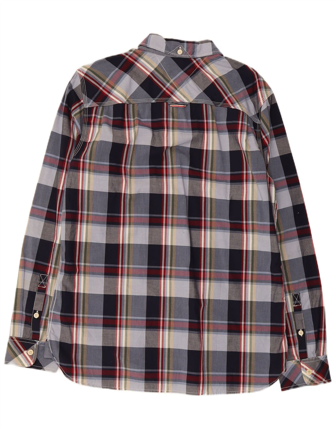 Ανδρικό πουκάμισο Tommy Hilfiger Large Navy Blue Check Cotton