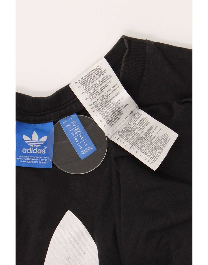 Ανδρικό γραφικό T-Shirt Adidas Top Μεσαίο μαύρο βαμβακερό
