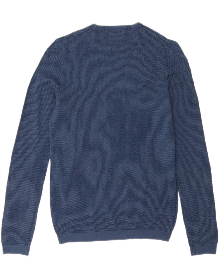 Ανδρικό πουλόβερ Zara Crew Neck Jumper Small Navy Blue