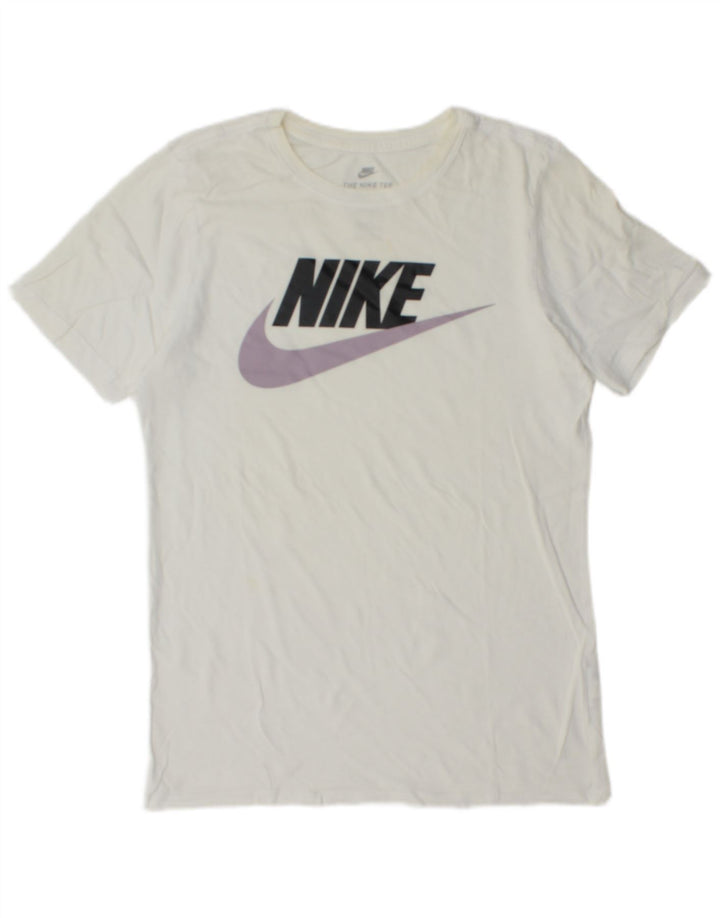 Ανδρικό μπλουζάκι Nike με γραφικό αθλητικό κόψιμο, τοπ σε λευκό