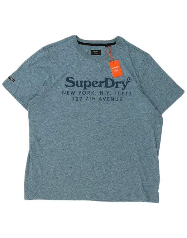 Ανδρικό γραφικό μπλουζάκι Superdry Top 3XL Μπλε βαμβακερό
