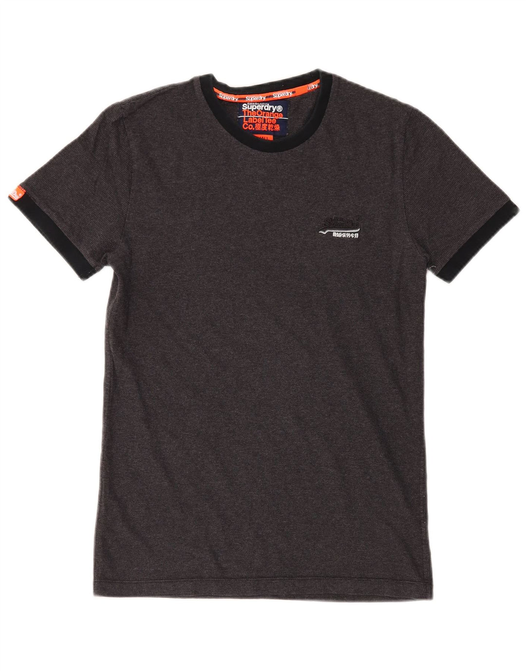 Superdry Ανδρικό T-Shirt Top Μικρό Γκρι Βαμβακερό