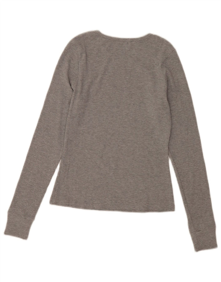 Champion Womens Top μακρυμάνικο UK 14 Medium Grey