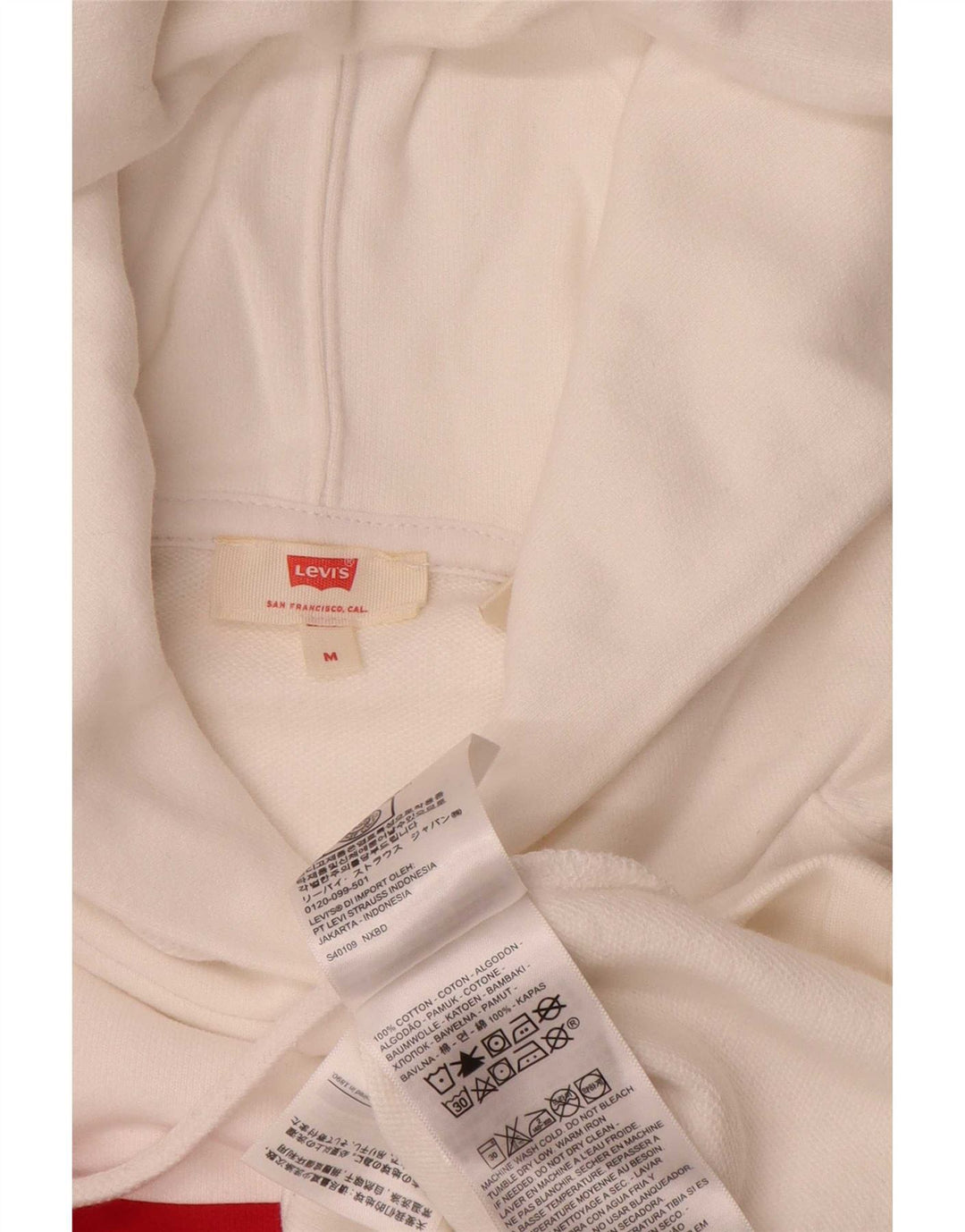 Ανδρικό γραφικό κουκούλα Levi's, μεσαίο λευκό βαμβακερό