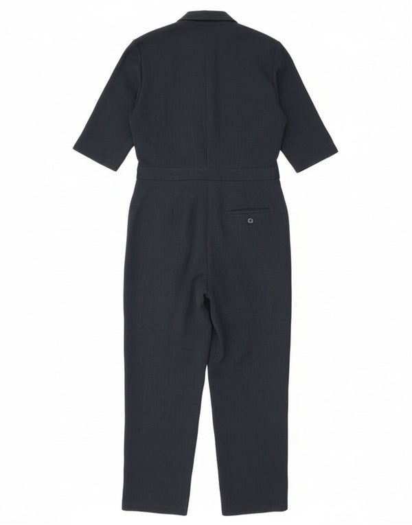 Warehouse Womens Jumpsuit UK 14 Large Navy Blue Polyester