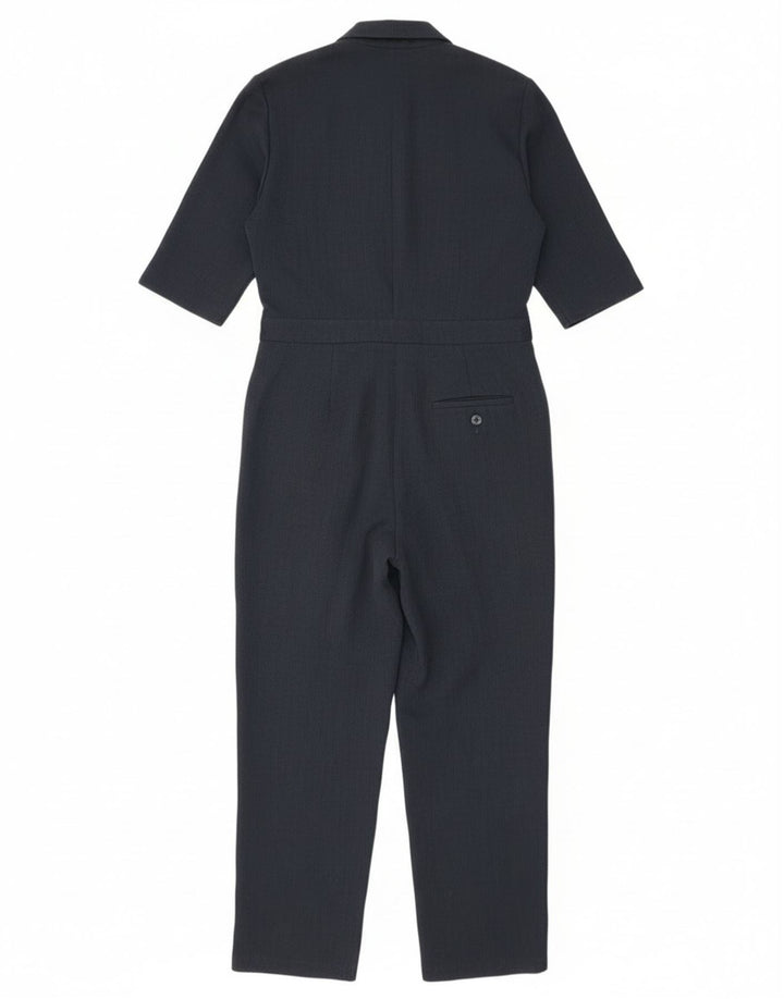 Warehouse Womens Jumpsuit UK 14 Large Navy Blue Polyester