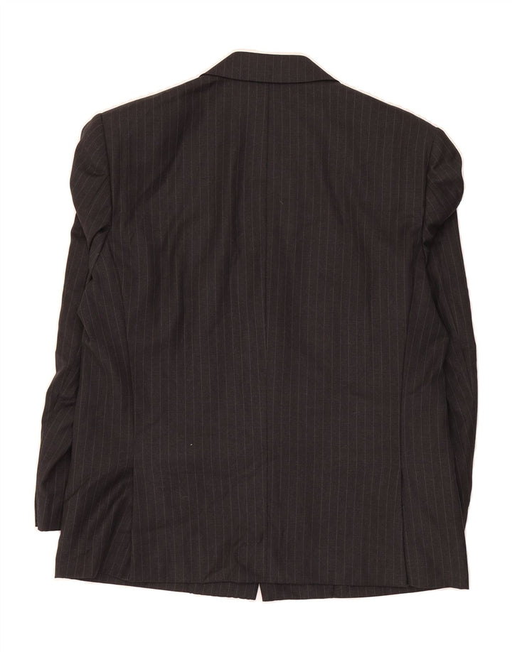 FENDI Mens 3 Button Blazer Jacket IT 50 Large Grey Pinstripe Virgin Wool Vintage Fendi and Second-Hand Fendi from Messina Hembry 