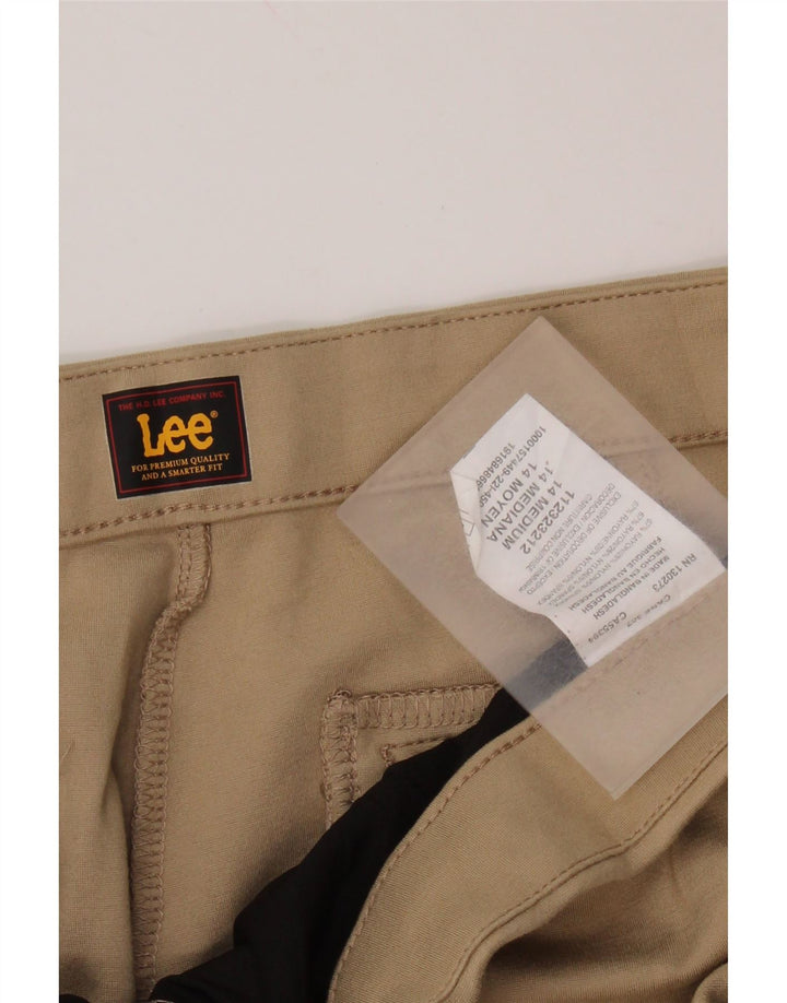 Γυναικείο Slim Cropped Παντελόνι LEE US 14 XL W36 L25 Beige Rayon