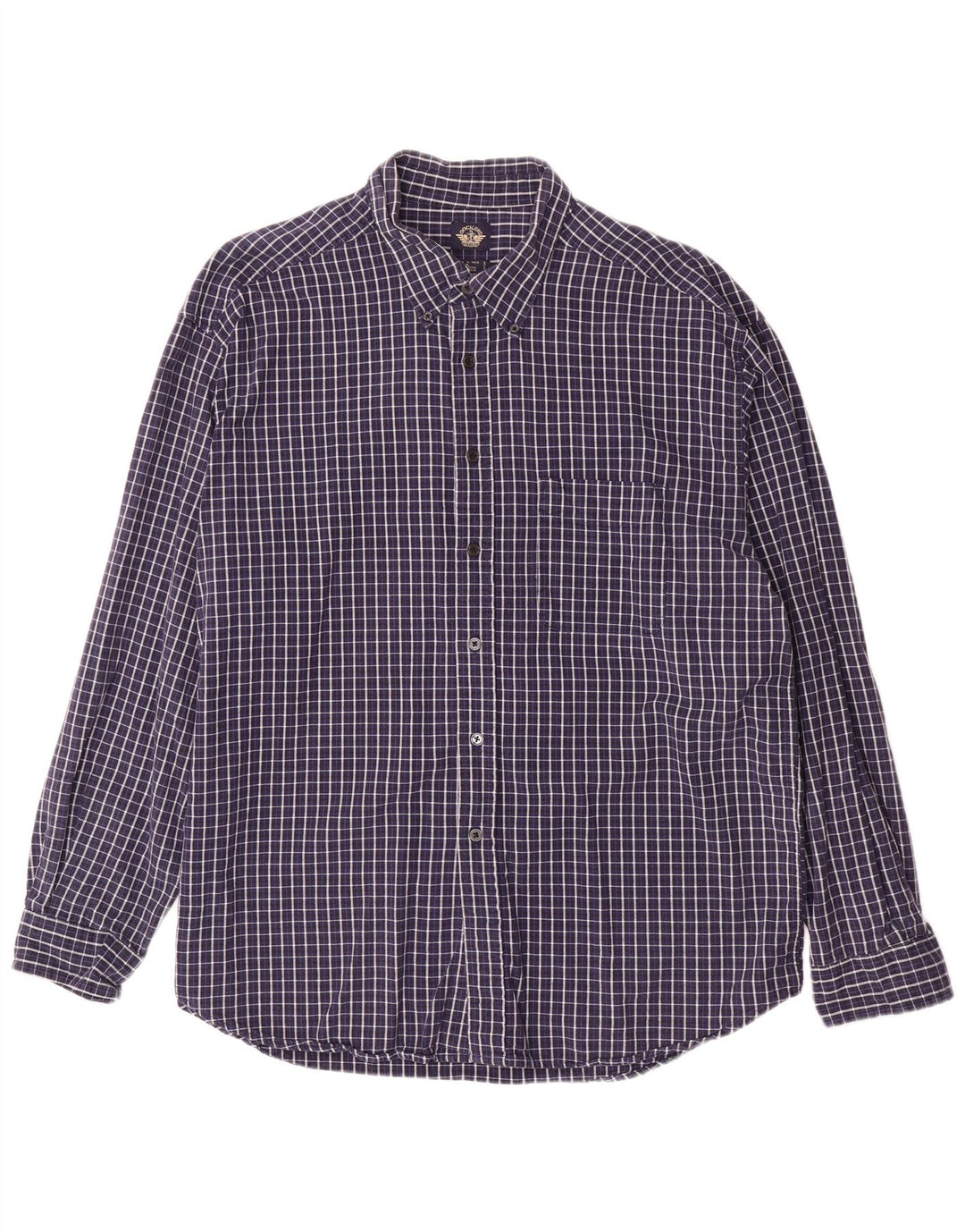 DOCKERS Ανδρικό φανελένιο πουκάμισο XL Navy Blue Check Cotton