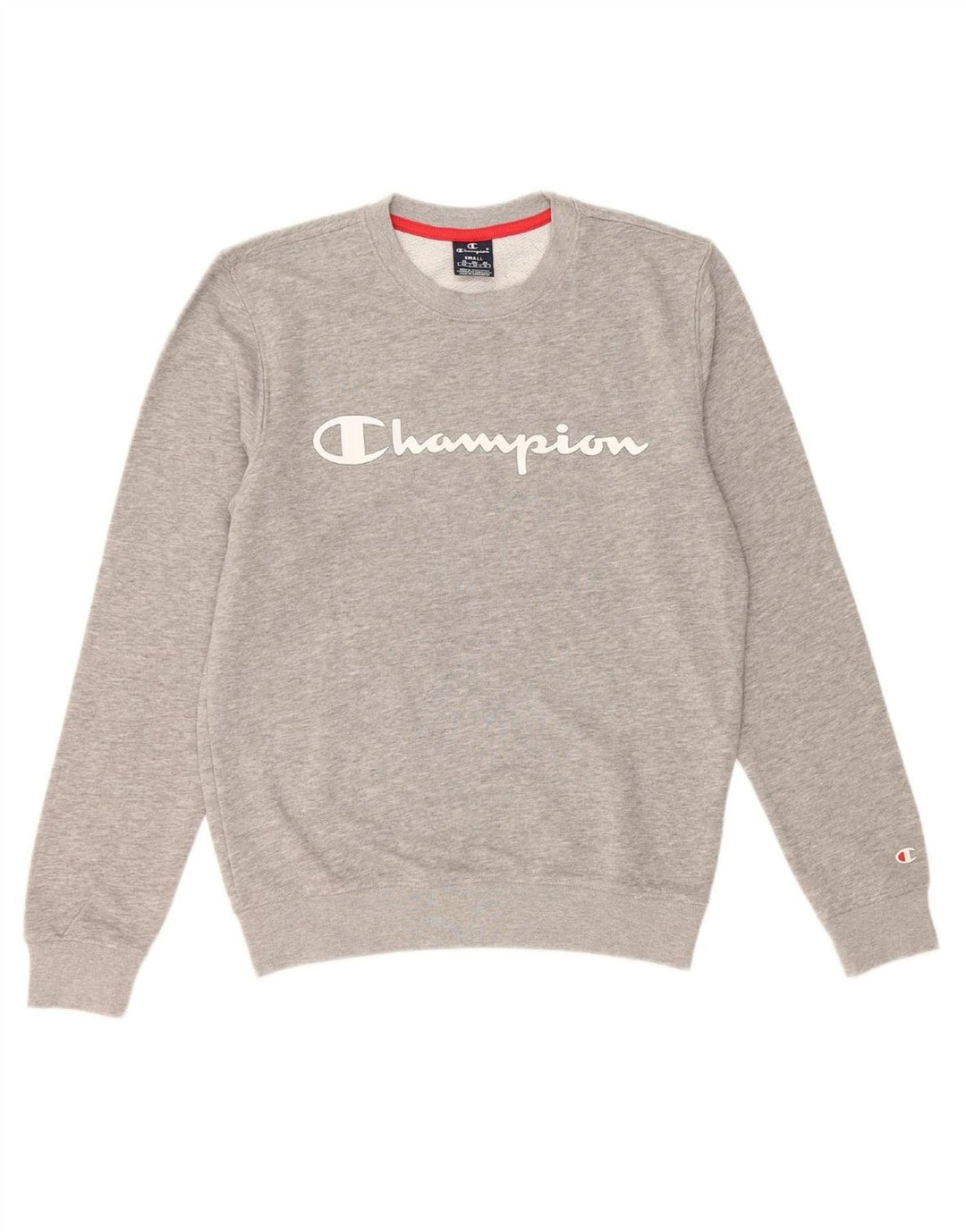 CHAMPION Mens Graphic Sweatshirt Jumper Small Grey