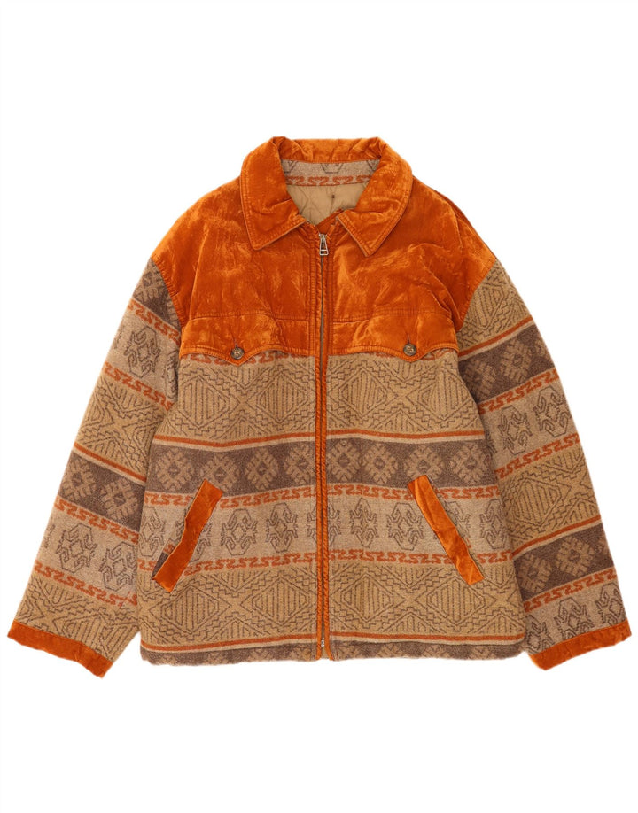 Polbot Ανδρικό Bomber Jacket UK 42 XL Beige Geometric Wool