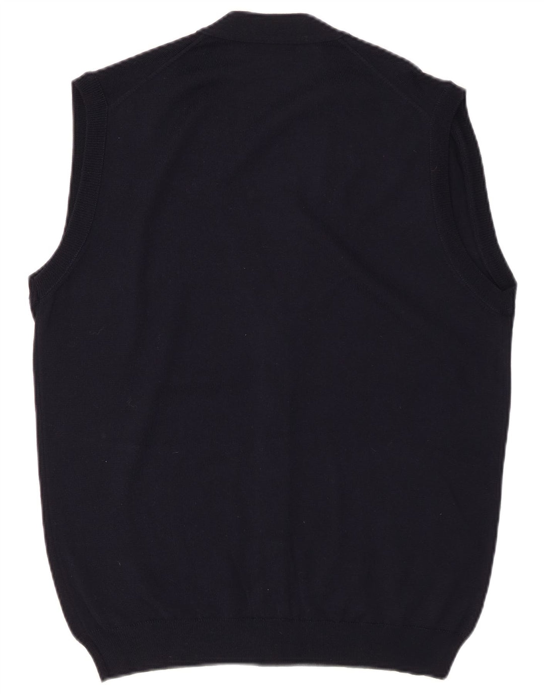 MAGLIA CLUB Ανδρικό αμάνικο πουλόβερ ζακέτα IT 48 Μαλλί μεσαίου μπλε ναυτικού