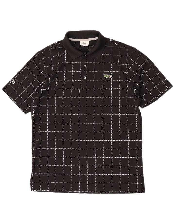 Ανδρικό πουκάμισο Polo Lacoste, Μέγεθος 4, Μεσαίο Μαύρο Check Polyester