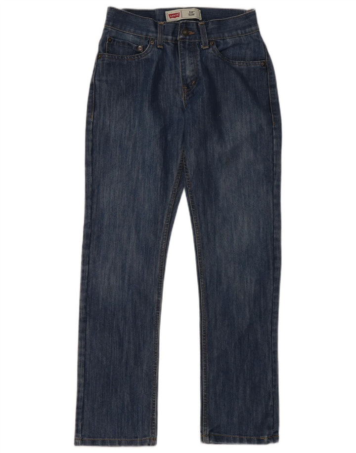 LEVI'S Boys 511 Slim Jeans 13-14 ετών W27 L27 Μπλε βαμβακερό