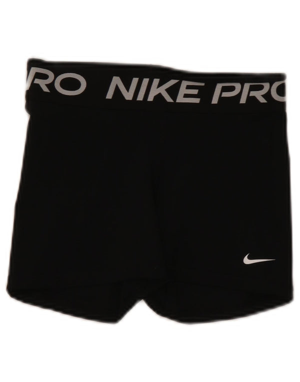 Γυναικείο γραφικό αθλητικό σορτς Nike Dri Fit UK 8 μικρό μαύρο πολυεστέρα
