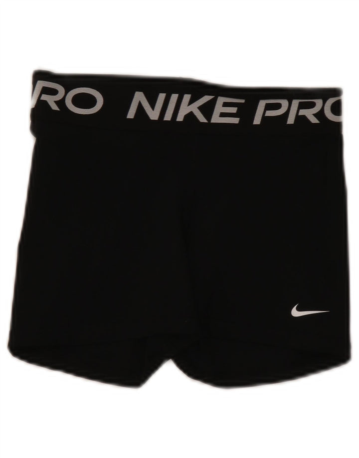 Γυναικείο γραφικό αθλητικό σορτς Nike Dri Fit UK 8 μικρό μαύρο πολυεστέρα