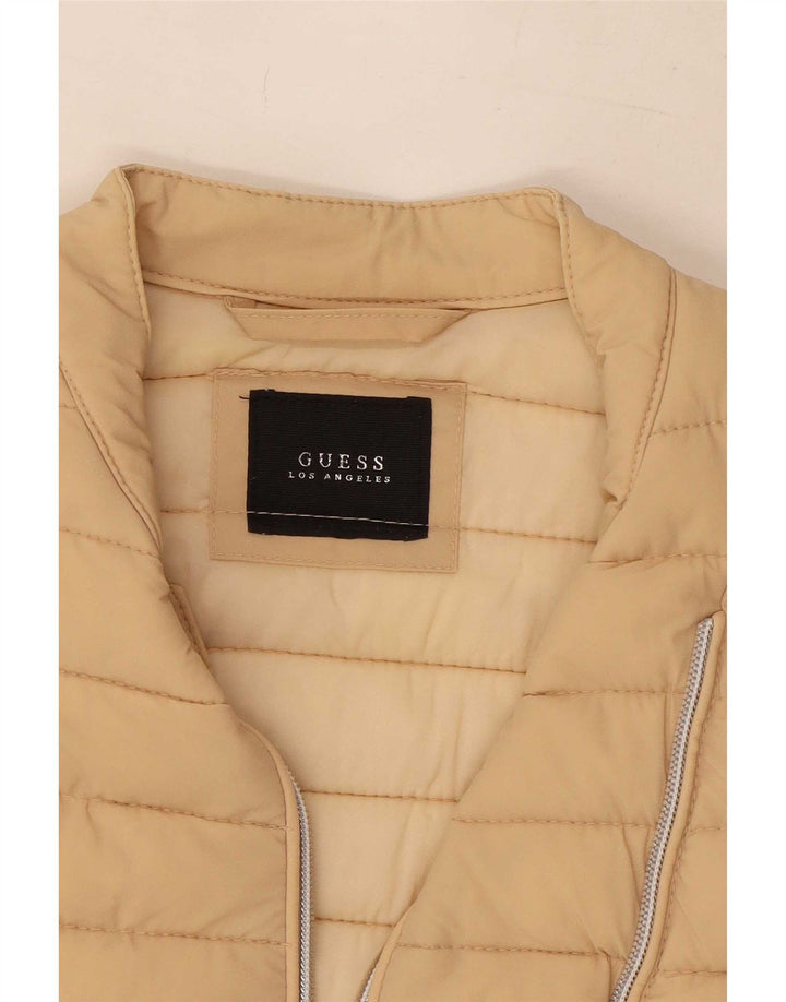 Guess Γυναικείο τζάκετ με επένδυση UK 4 XS Beige Polyurethane