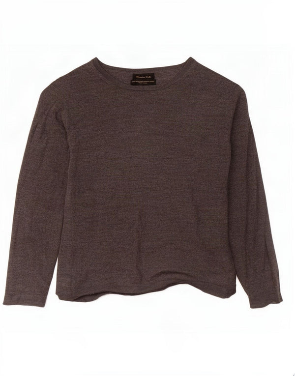 Massimo Dutti Girls Boat Neck Jumper πουλόβερ 7-8 ετών Γκρι μαλλί