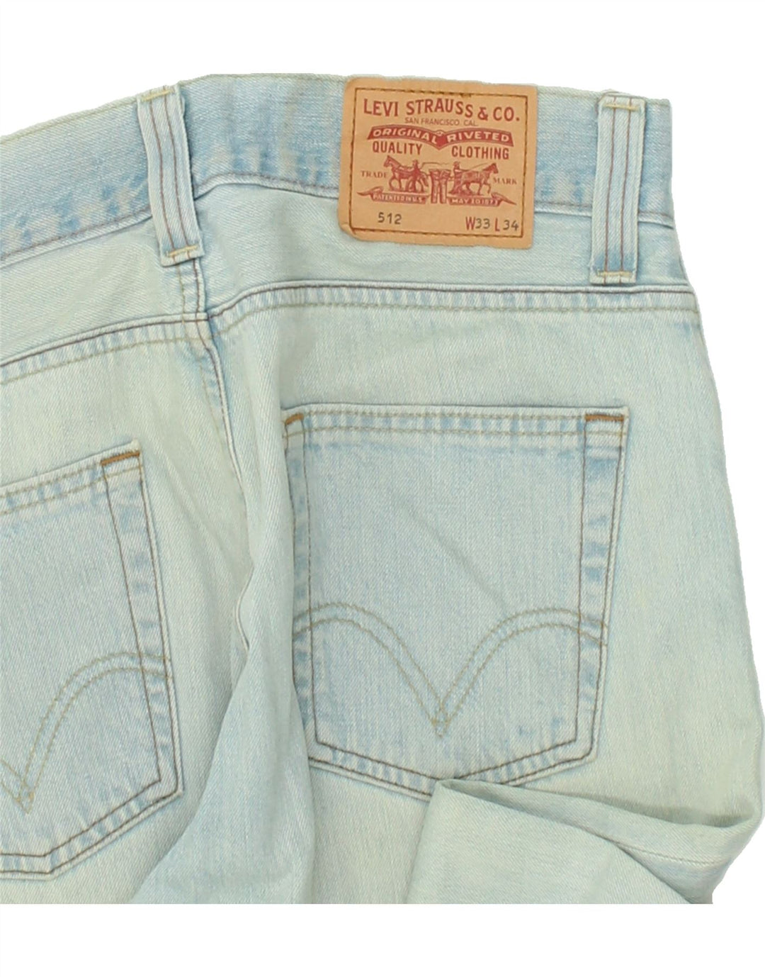 Ανδρικό LEVI'S 512 Bootcut Jeans W33 L34 Μπλε βαμβακερό