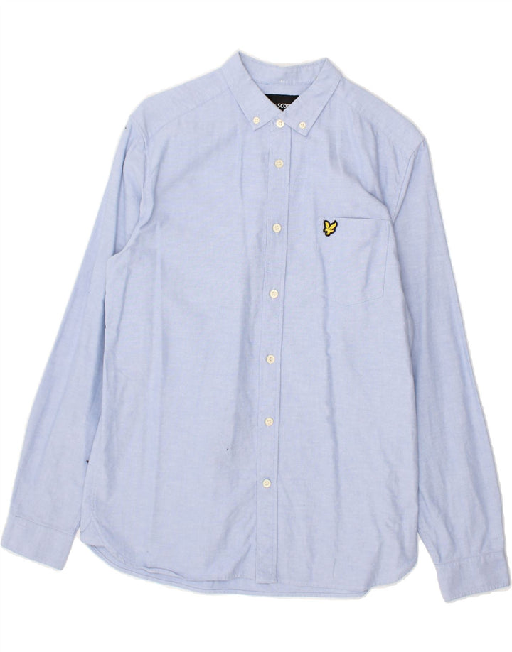 LYLE & SCOTT Mens Shirt Medium Blue Cotton Vintage Lyle & Scott and Second-Hand Lyle & Scott from Messina Hembry 