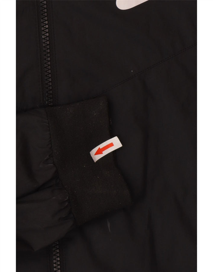 Ανδρικό μπουφάν βροχής με κουκούλα Nike UK 36 Μικρό μαύρο πολυεστέρα