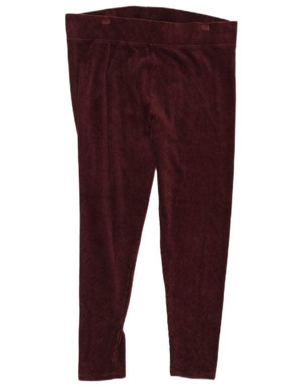 Marks & Spencer Γυναικεία Κοτλέ Κολάν UK 18 XL Βαμβακερό μπορντό