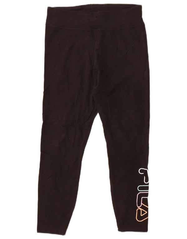 Fila Γυναικείο Γραφικό Κολάν UK 14 μεγάλο μαύρο βαμβακερό