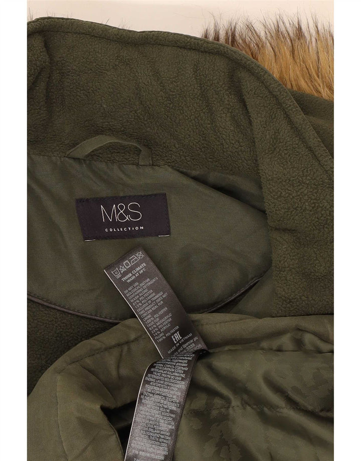 Marks & Spencer Γυναικείο μπουφάν Parka UK 16 Large Khaki Polyester