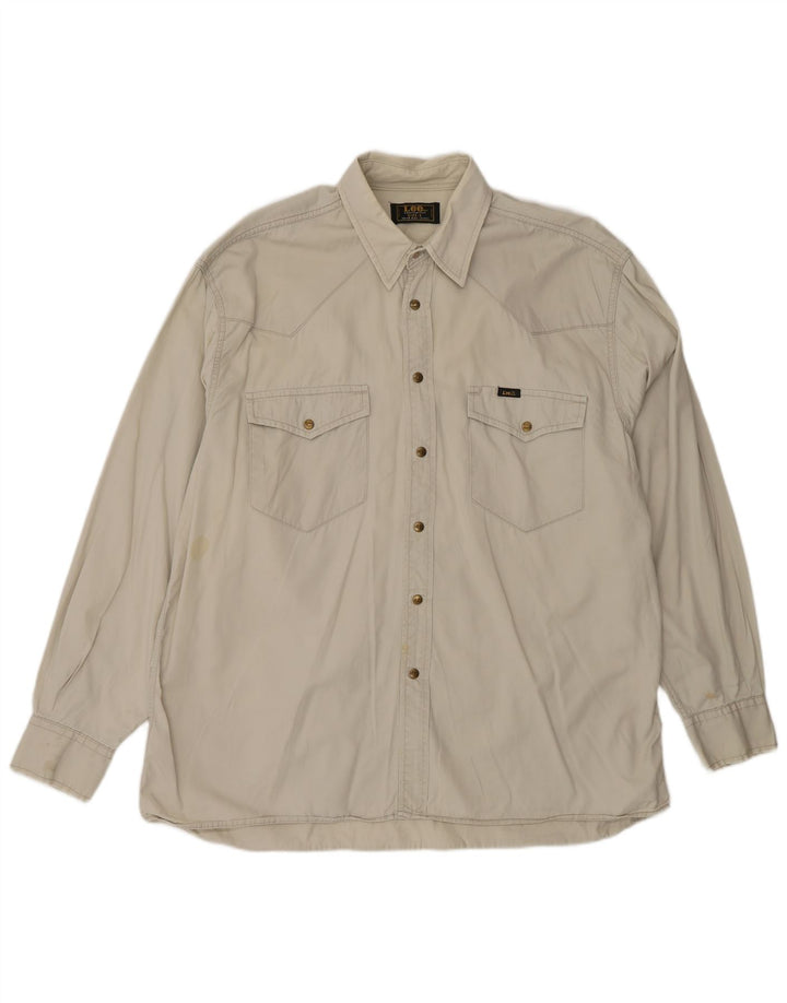 Ανδρικό πουκάμισο LEE Large Beige Cotton Western