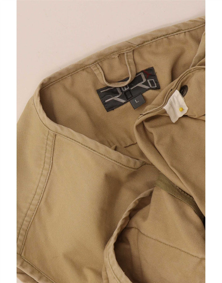 Vintage Mens Utility Jacket UK 40 Large Beige Βαμβακερό