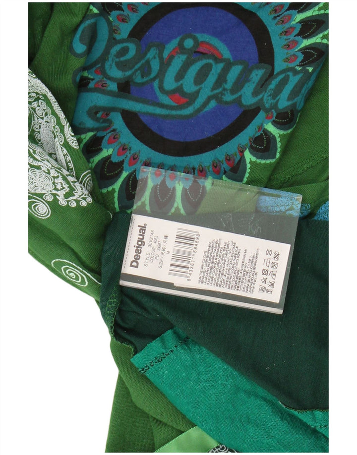 DESIGUAL Γυναικείο φόρεμα A-Line UK 12 Medium Green Paisley Viscose