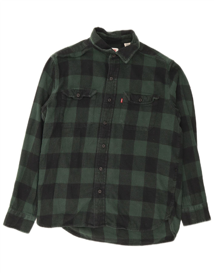 Ανδρικό πουκάμισο Levi's Flannel Μικρό πράσινο βαμβακερό Gingham