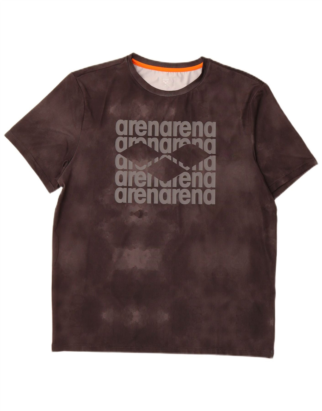Arena Ανδρικό γραφικό T-Shirt Top Large Grey Tie Dye Polyester