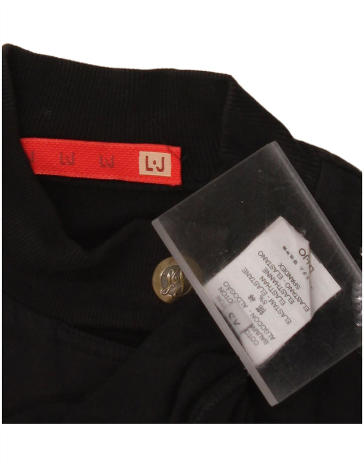 LIU JO Γυναικείο σακάκι σακάκι με γραφικά 4 κουμπιά UK 6 XS μαύρο βαμβακερό