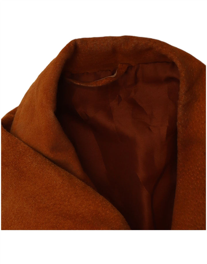 VINTAGE Γυναικείο Suede Jacket UK 14 Δερμάτινο μεσαίο καφέ