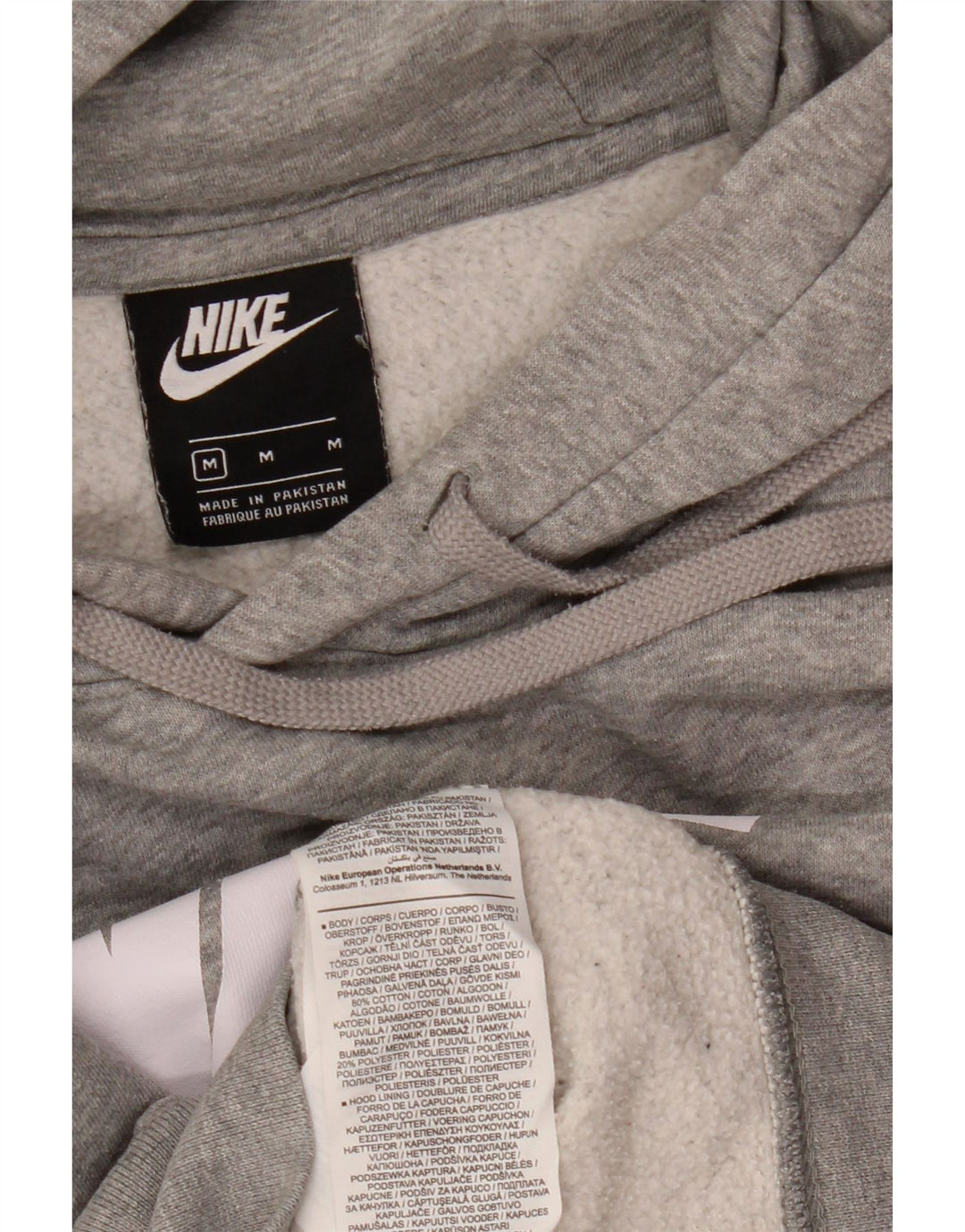 Ανδρικά γραφικά κουκούλα Nike, μεσαίο γκρι βαμβακερό